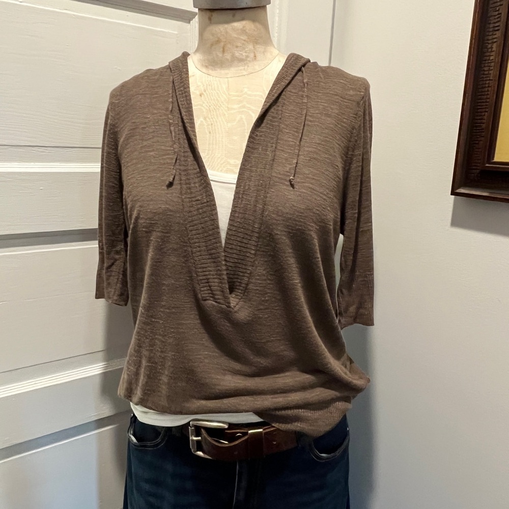 Athleta Brown Relaxed Hoodie Sweatshirt